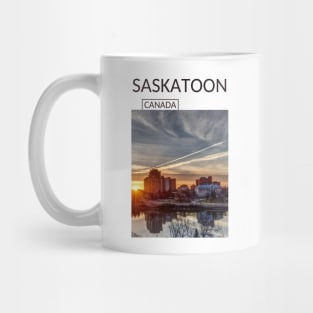 Saskatoon Saskatchewan Canada Skyline Cityscape Gift for Canadian Canada Day Present Souvenir T-shirt Hoodie Apparel Mug Notebook Tote Pillow Sticker Magnet Mug